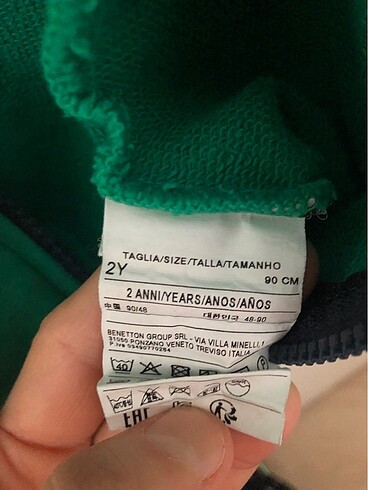 18-24 Ay Beden yeşil Renk Benetton hırka