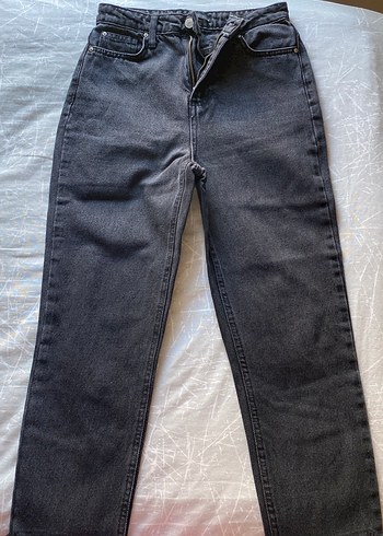 Gri Normal Boy Denim Kadın Jean