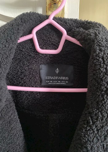 Stradivarius Kürk Detaylı Siyah Deri Kadın Biker Ceket