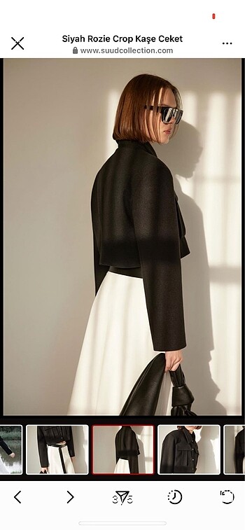 Suud Collection Kaşe crop ceket