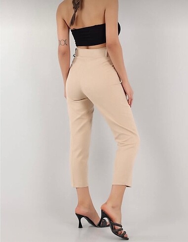 Zara Kemerli Kumaş Pantolon