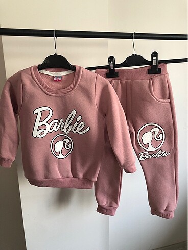 5 Yaş Beden pembe Renk Barbie Eşofman Takım