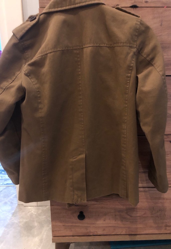 Erkek Çocuk Kahverengi Süet Düğmeli trenç - Görsel 3