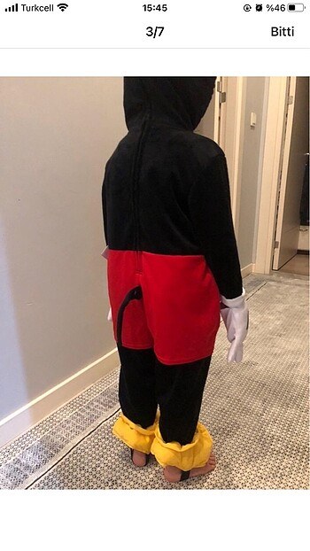 4 Yaş Beden Mickey mouse kostüm