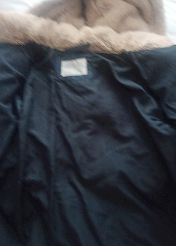 Düğmeli Siyah kız Kışlık Mont - Görsel 2