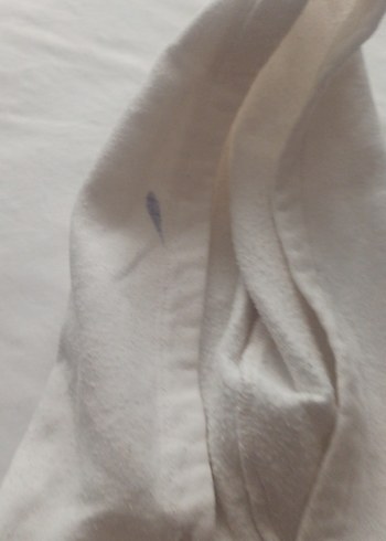 Kadın Beyaz Fermuarlı Kapüşonlu Sweatshirt - Görsel 2