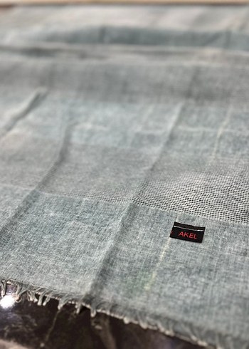 Kadınlar için Mor Keten Pilili Şal - Görsel 7