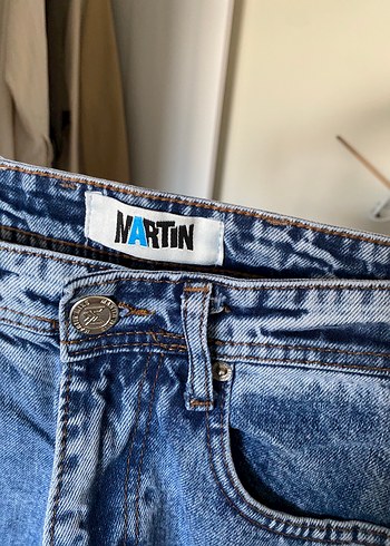 30 Beden Erkek kot rengi Bol Kesim Kot Pantolon