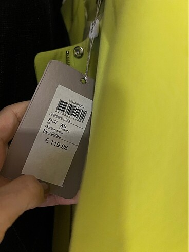 xs Beden Neon -fıstık yeşili krep ceket ????
