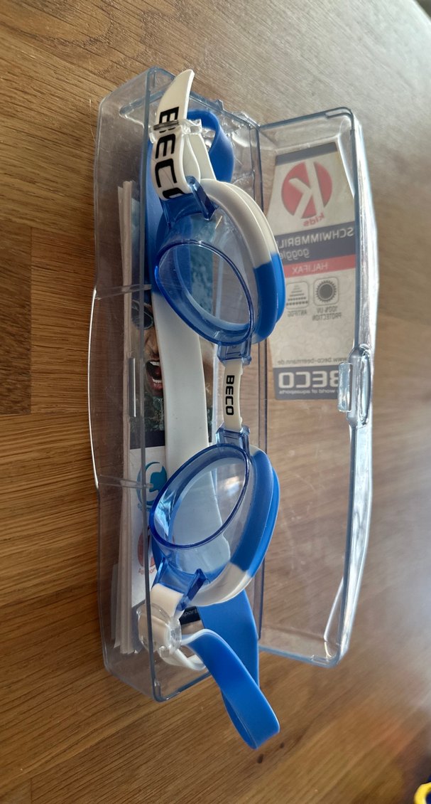 Beyaz Mavi Bel Bantlı Yüzücü Gözlüğü çocuk ocin - Görsel 4