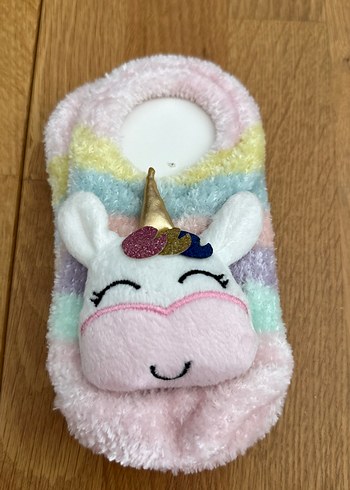 Kız Çocuk Unicornlu Peluş Terlik