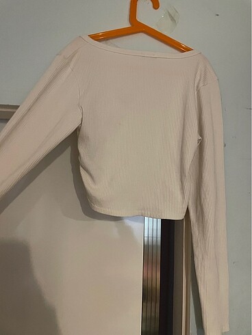l Beden Uzun kollu crop top