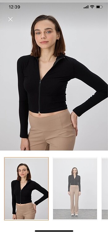 Crop hırka