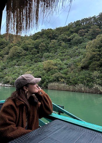 Kahverengi Kadın Midi Parka Koton - Görsel 3