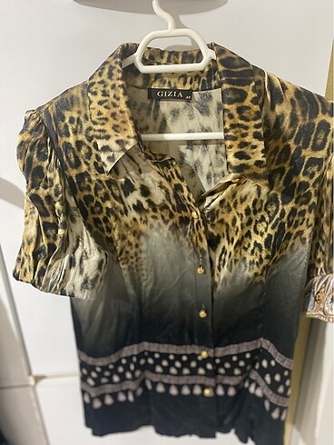 Leopar desenli bluz