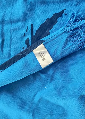 Beden mavi Renk 100x150 Hugo Boss Mavi Baskılı bay bayan Plaj peştamal