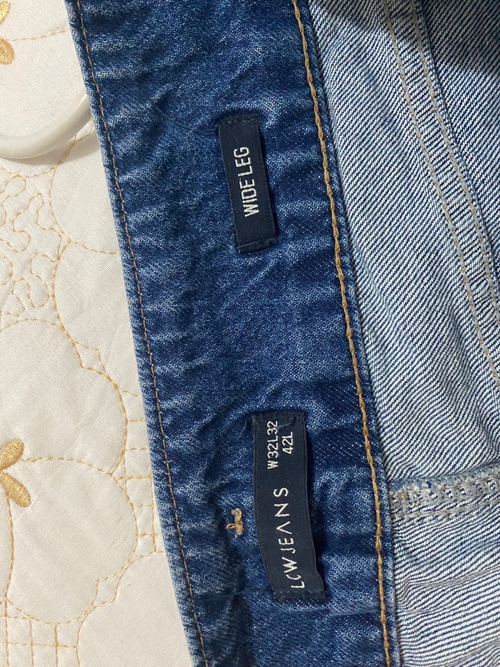Büyük Beden Uzun Boy Düğmeli Mavi Kadın Denim Pantolon - Görsel 5