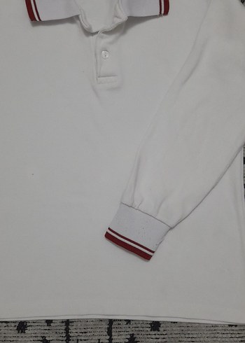 Uzun Kollu Beyaz Erkek Çocuk Polo Tişört - Görsel 5