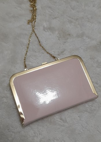 Pembe Deri Kadın Portföy Çanta - Görsel 4