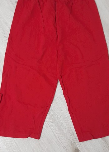 Kısa Kollu Kırmızı Baskılı Kadın Pijama Takımı - Görsel 3