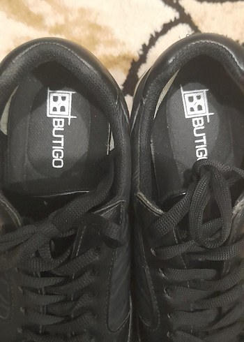 Siyah Rock Punk Tarzı Kadın Spor Ayakkabı - Görsel 6