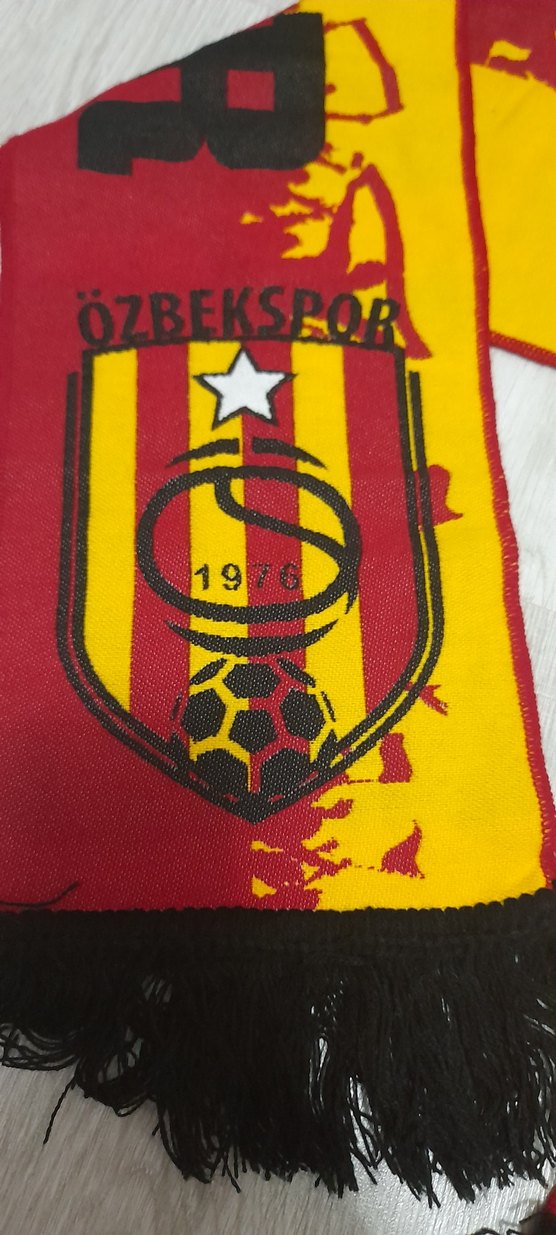 Uzun Kırmızı Baskılı Erkek Atkı - Görsel 4