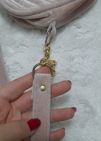 Pembe Kadın kadife Çanta - Görsel 6