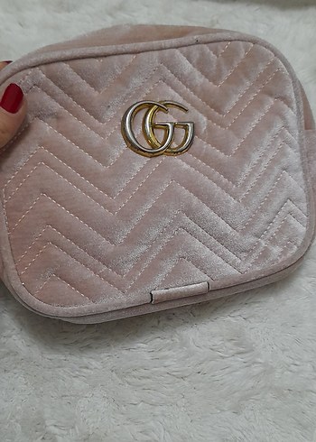 Pembe Kadın kadife Çanta - Görsel 4