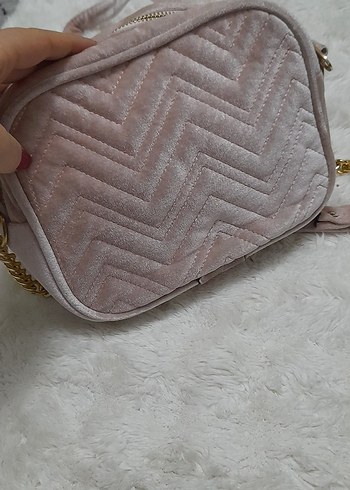 Pembe Kadın kadife Çanta - Görsel 3