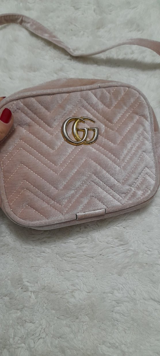 Pembe Kadın kadife Çanta - Görsel 4