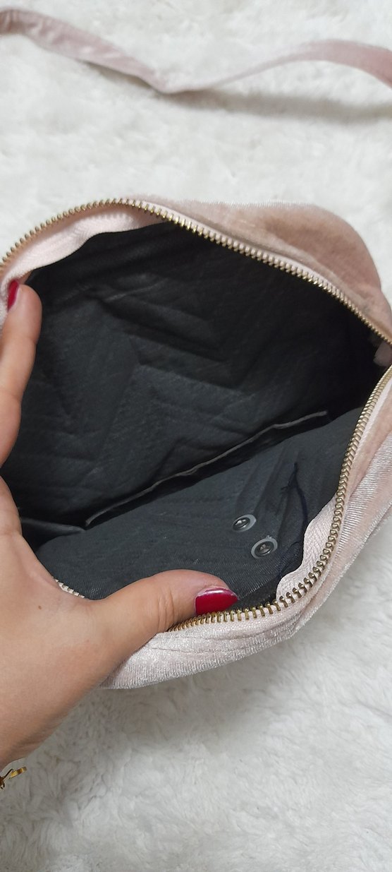 Pembe Kadın kadife Çanta - Görsel 5