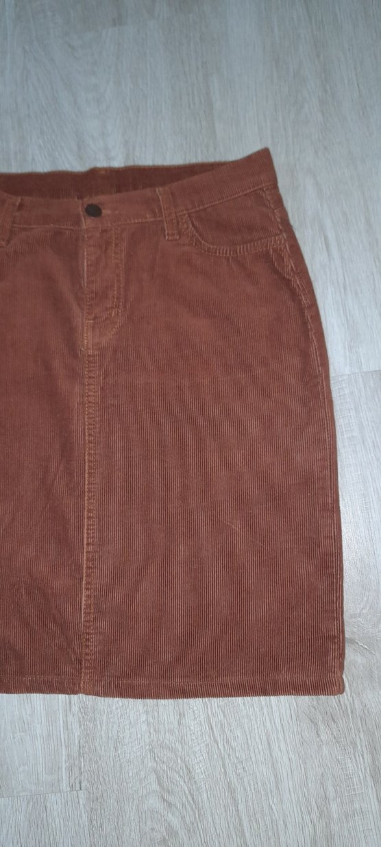 taba kadife fitilli Mini Etek - Görsel 2