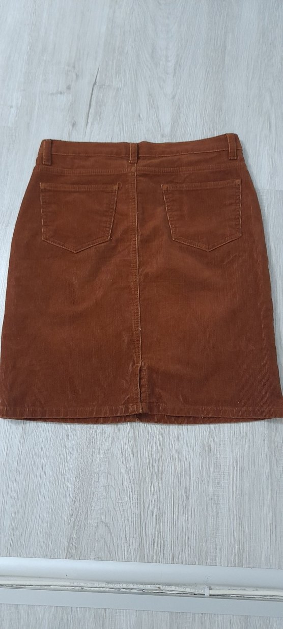 taba kadife fitilli Mini Etek - Görsel 3