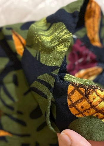 Bohem Renkli Mini Şort ve üstü  Ananas Desenli - Görsel 12