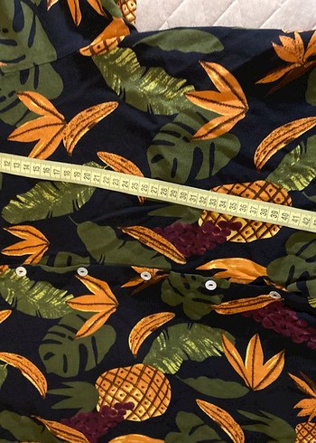 Bohem Renkli Mini Şort ve üstü  Ananas Desenli - Görsel 16