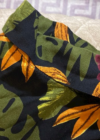 Bohem Renkli Mini Şort ve üstü  Ananas Desenli - Görsel 11