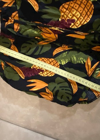 Bohem Renkli Mini Şort ve üstü  Ananas Desenli - Görsel 5