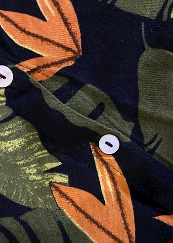 Bohem Renkli Mini Şort ve üstü  Ananas Desenli - Görsel 10