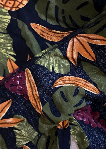 Bohem Renkli Mini Şort ve üstü  Ananas Desenli - Görsel 13