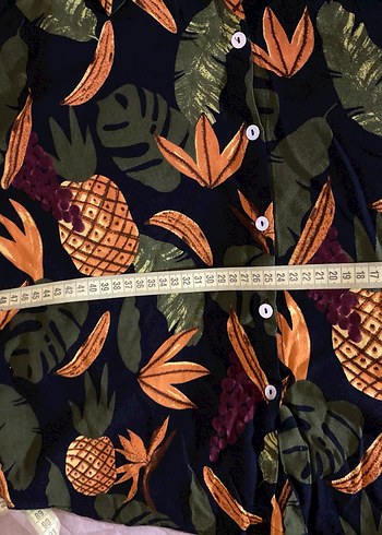 Bohem Renkli Mini Şort ve üstü  Ananas Desenli - Görsel 15