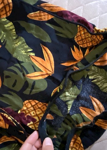 Bohem Renkli Mini Şort ve üstü  Ananas Desenli - Görsel 2