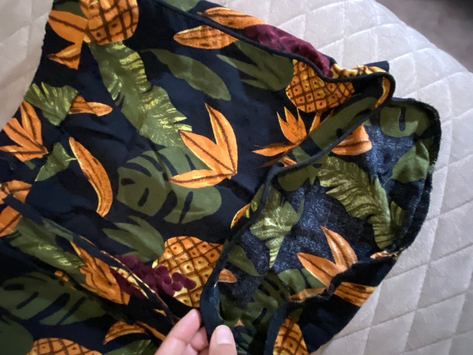 Bohem Renkli Mini Şort ve üstü  Ananas Desenli - Görsel 2