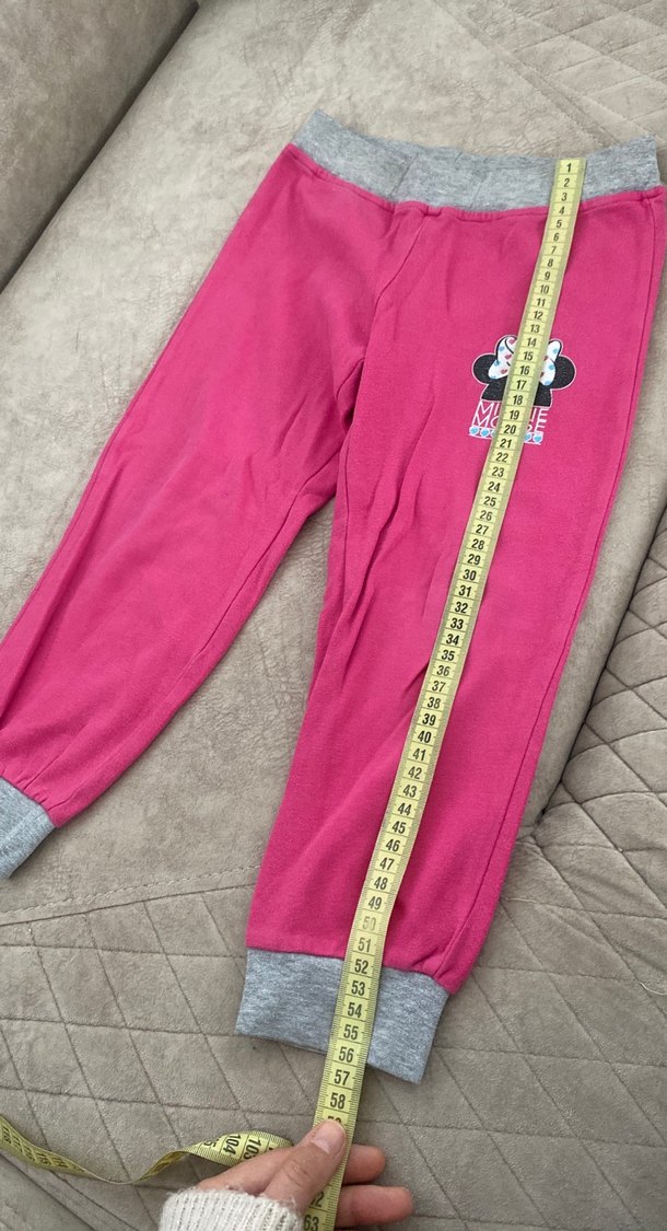 Kız Çocuk Pembe Baskılı Eşofman Altı - Görsel 2