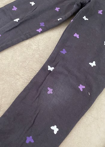 Mor Kelebek Desenli Kız Tayt - Görsel 3