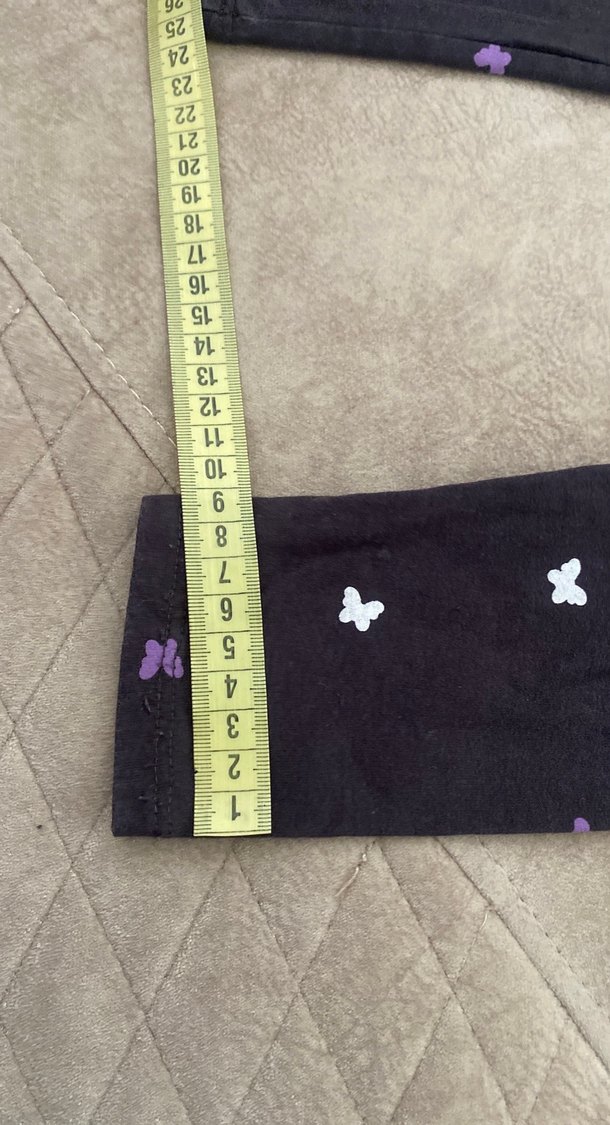 Mor Kelebek Desenli Kız Tayt - Görsel 2