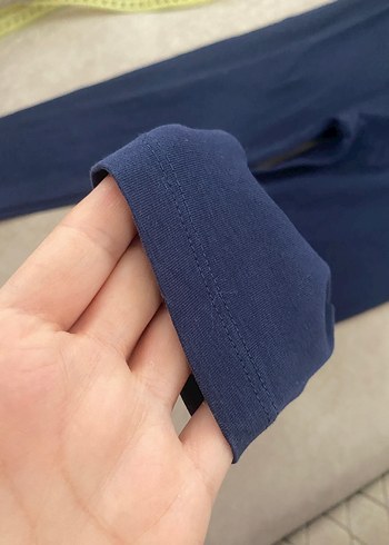 Kız Çocuk Lacivert Pamuklu Tayt - Görsel 7