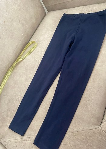 Kız Çocuk Lacivert Pamuklu Tayt - Görsel 4