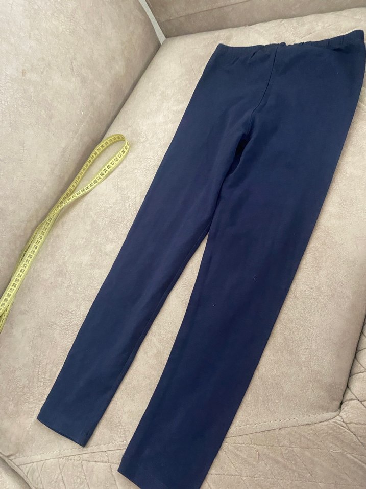 Kız Çocuk Lacivert Pamuklu Tayt - Görsel 4