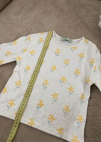 Kız Çocuk Çiçek Desenli Uzun Kollu Tişört - Görsel 8