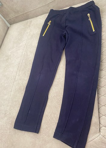 Lacivert esnek kumaşlı çocuk pantolon - Görsel 14